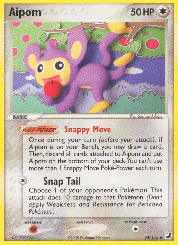 Aipom — EX Unseen Forces 34/115