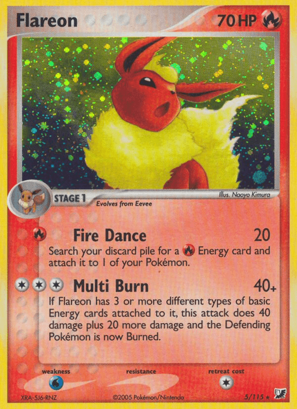 Flareon — EX Unseen Forces 5/115