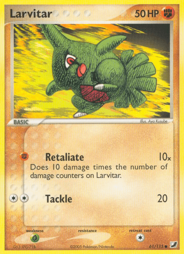Larvitar — EX Unseen Forces 61/115