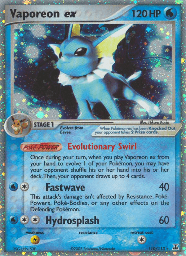 Vaporeon ex — EX Delta Species 110/113
