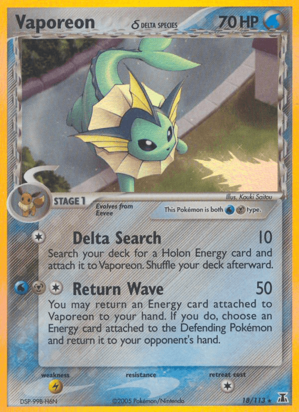 Vaporeon δ — EX Delta Species 18/113