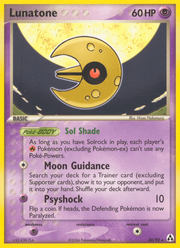 Lunatone — EX Legend Maker 20/92