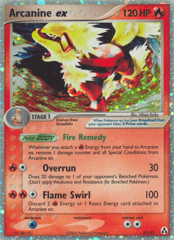 Arcanine ex — EX Legend Maker 83/92