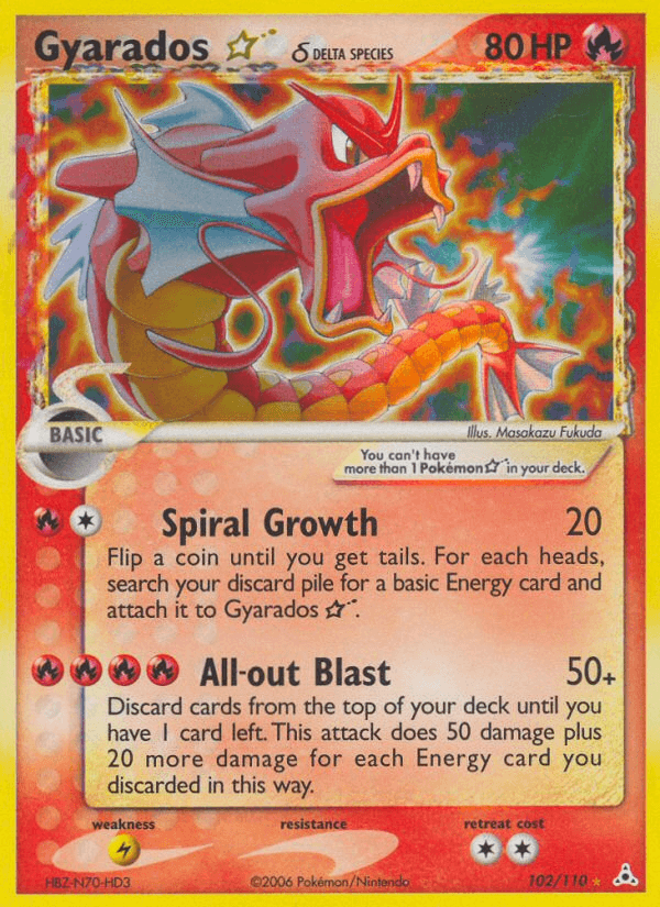 Gyarados — Gold Star 102/110