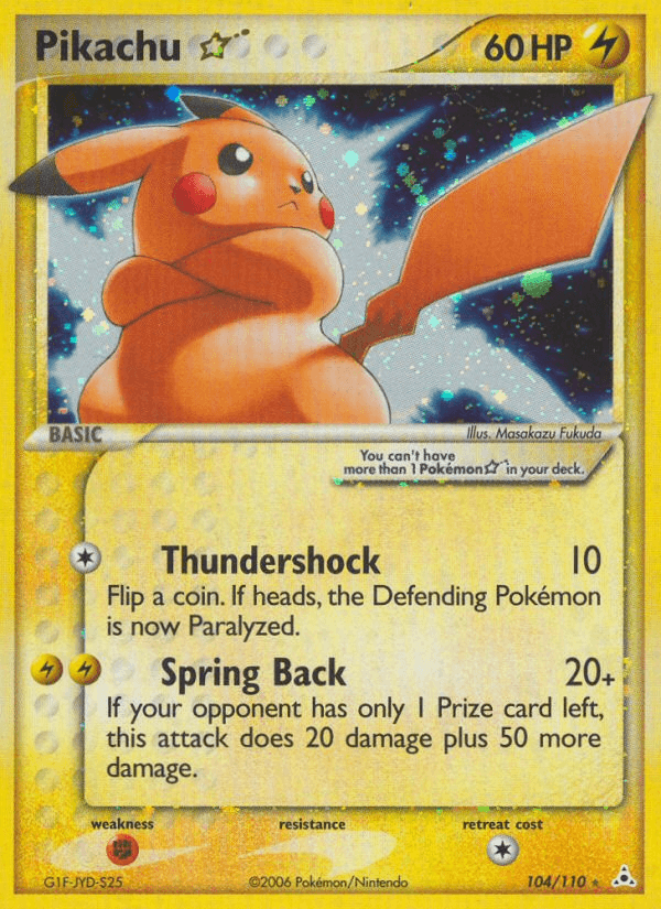 Pikachu — Gold Star 104/110