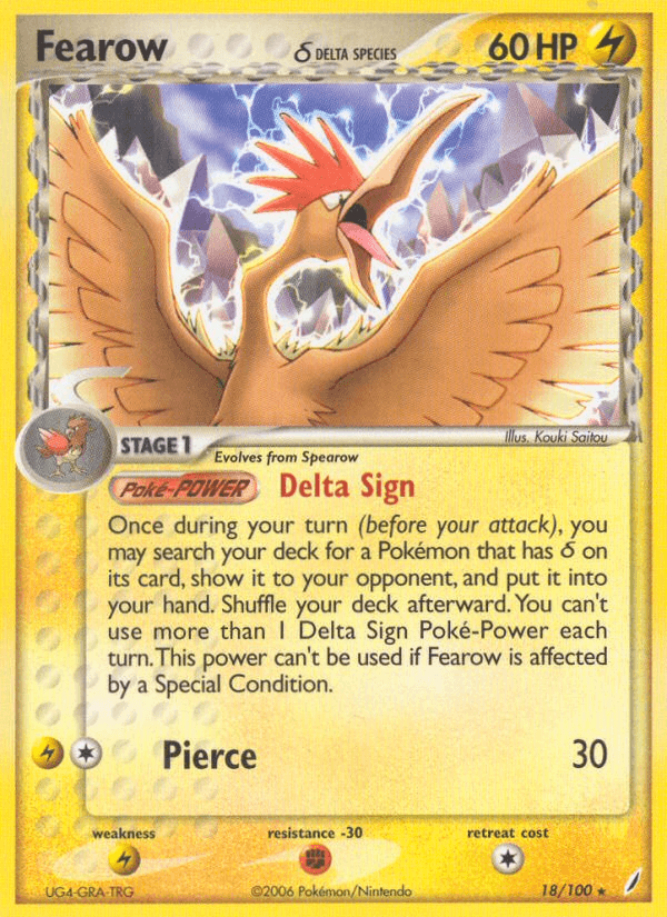 Fearow δ — EX Crystal Guardians 18/100