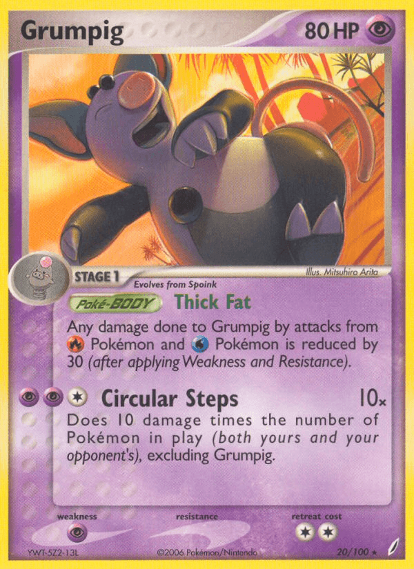 Grumpig — EX Crystal Guardians 20/100