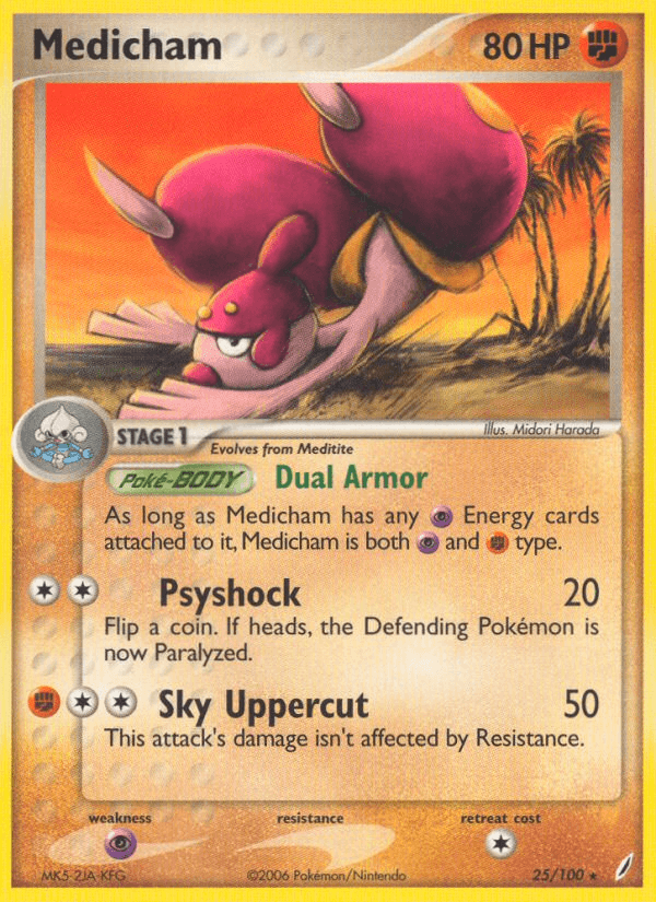 Medicham — EX Crystal Guardians 25/100