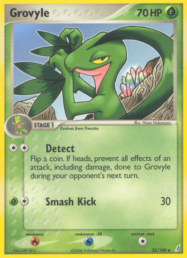 Grovyle — EX Crystal Guardians 32/100