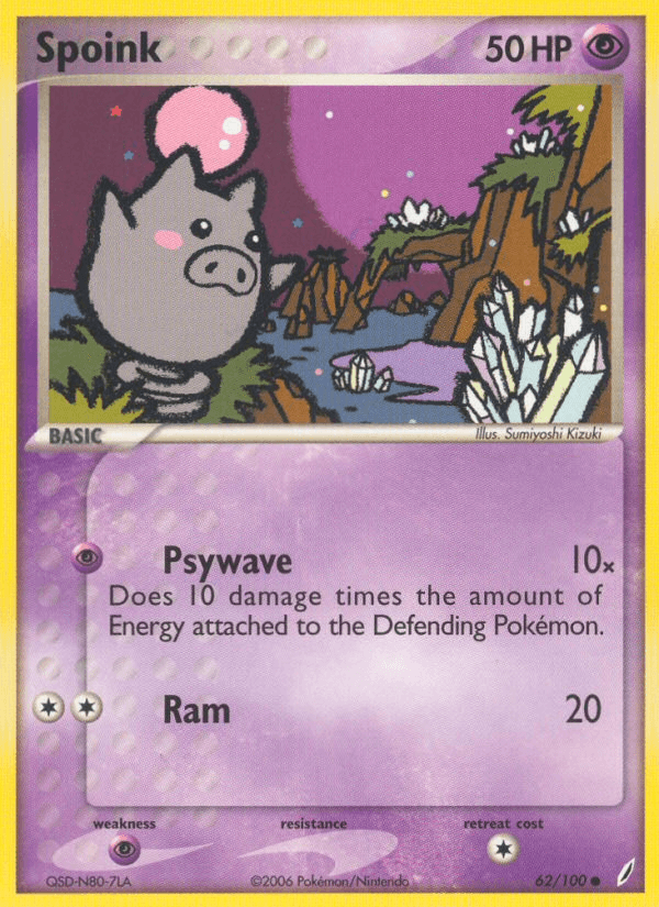 Spoink — EX Crystal Guardians 62/100