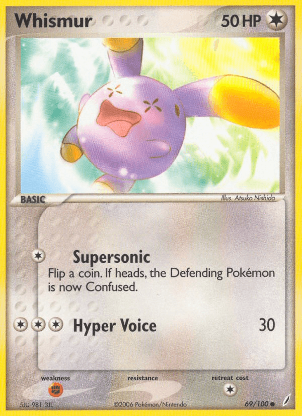 Whismur — EX Crystal Guardians 69/100
