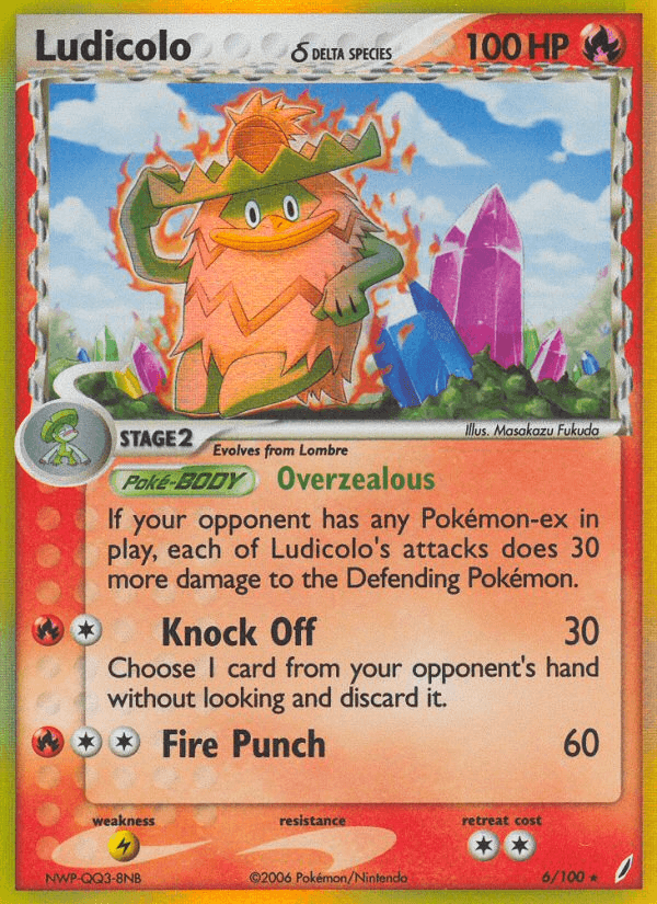 Ludicolo δ — EX Crystal Guardians 6/100