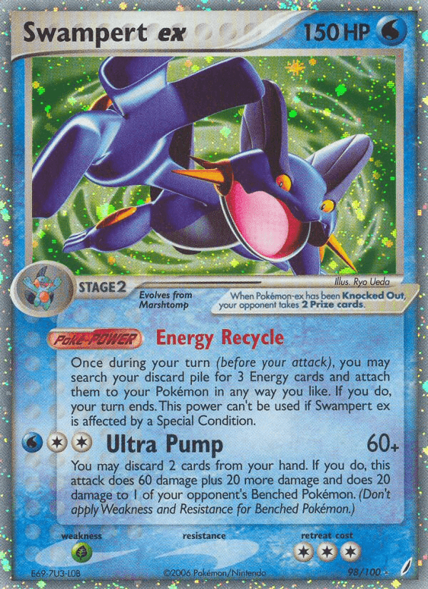 Swampert ex — EX Crystal Guardians 98/100