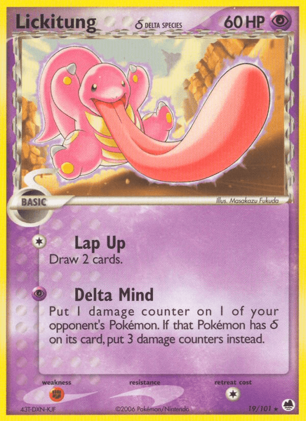 Lickitung δ — EX Dragon Frontiers 19/101