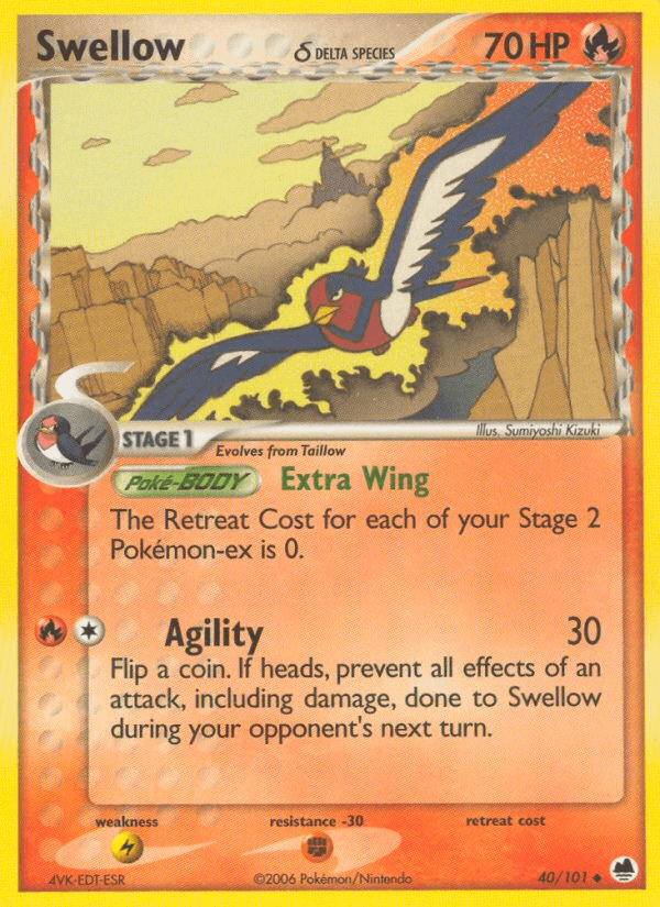 Swellow δ — EX Dragon Frontiers 40/101