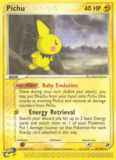 Pichu — EX Sandstorm 20/100