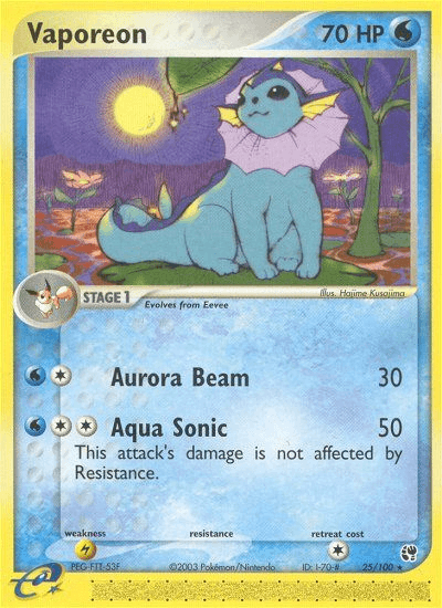 Vaporeon — EX Sandstorm 25/100
