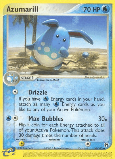 Azumarill — EX Sandstorm 30/100