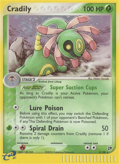 Cradily — EX Sandstorm 3/100