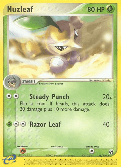 Nuzleaf — EX Sandstorm 48/100