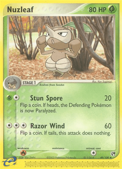 Nuzleaf — EX Sandstorm 49/100