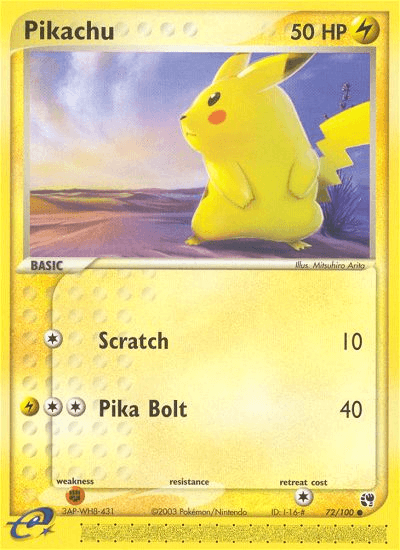 Pikachu — EX Sandstorm 72/100