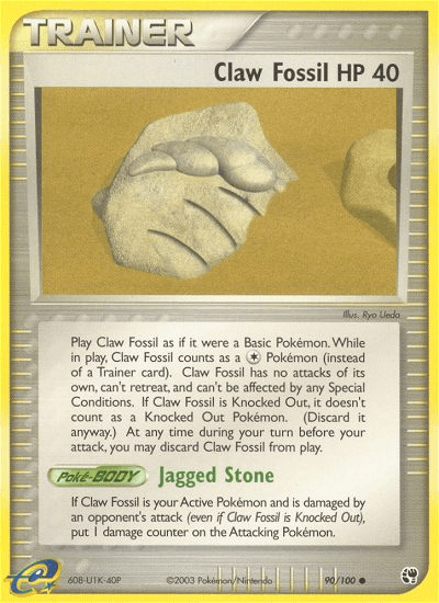 Claw Fossil — EX Sandstorm 90/100