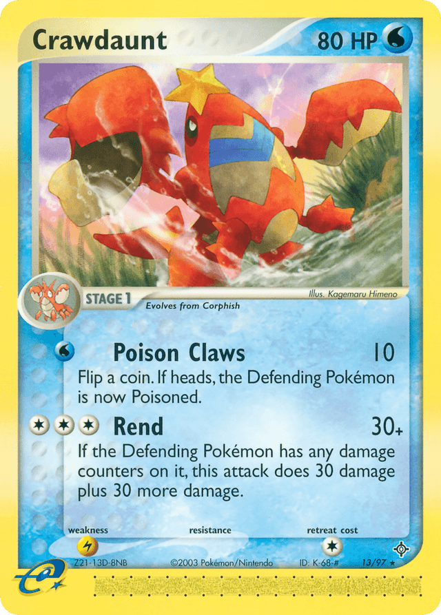 Crawdaunt — EX Dragon 13/97