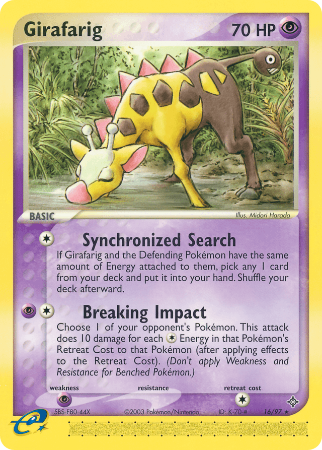 Girafarig — EX Dragon 16/97