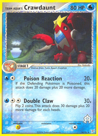 Team Aqua's Crawdaunt — EX Team Magma vs Team Aqua 14/95