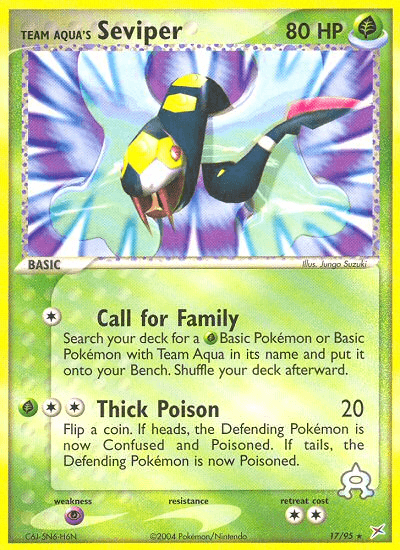 Team Aqua's Seviper — EX Team Magma vs Team Aqua 17/95