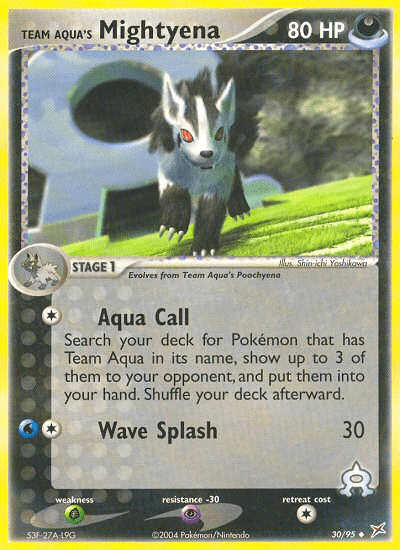 Team Aqua's Mightyena — EX Team Magma vs Team Aqua 30/95
