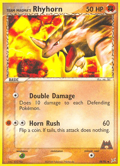 Team Magma's Rhyhorn — EX Team Magma vs Team Aqua 38/95