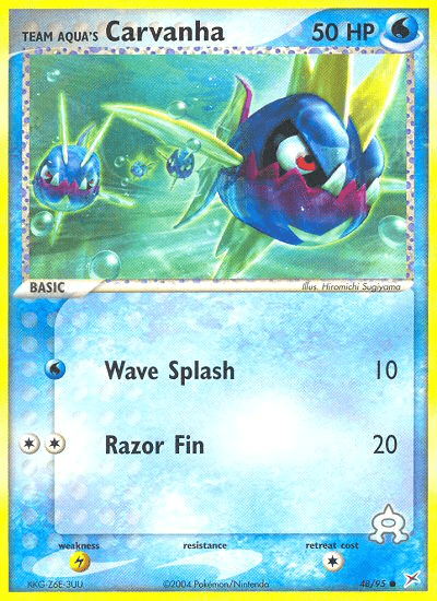 Team Aqua's Carvanha — EX Team Magma vs Team Aqua 48/95