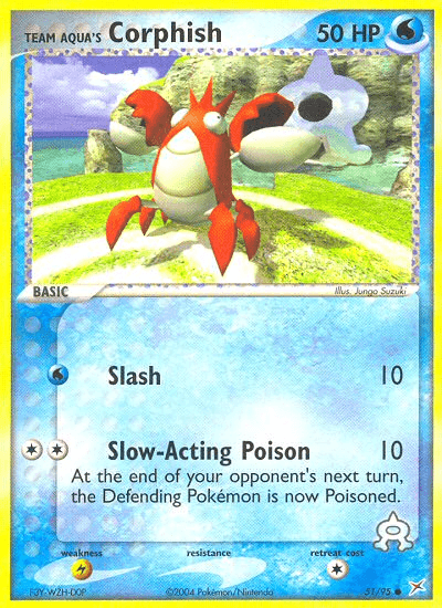 Team Aqua's Corphish — EX Team Magma vs Team Aqua 51/95