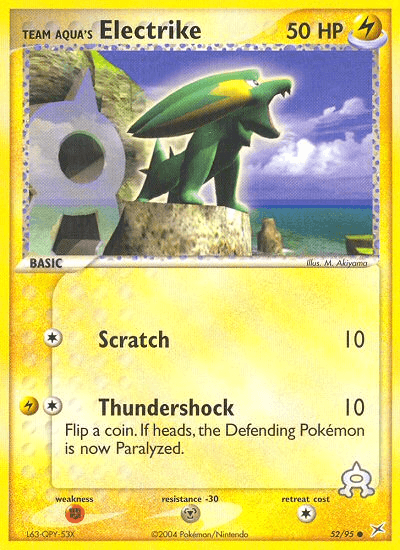 Team Aqua's Electrike — EX Team Magma vs Team Aqua 52/95