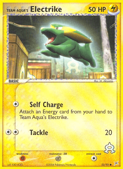 Team Aqua's Electrike — EX Team Magma vs Team Aqua 53/95