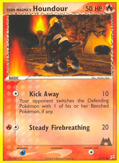Team Magma's Houndour — EX Team Magma vs Team Aqua 63/95