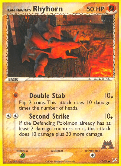 Team Magma's Rhyhorn — EX Team Magma vs Team Aqua 67/95
