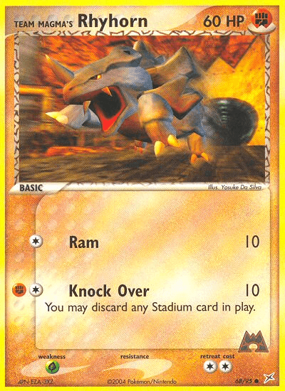 Team Magma's Rhyhorn — EX Team Magma vs Team Aqua 68/95