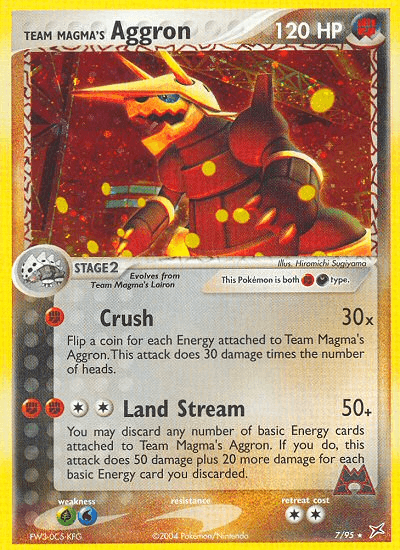 Team Magma's Aggron — EX Team Magma vs Team Aqua 7/95
