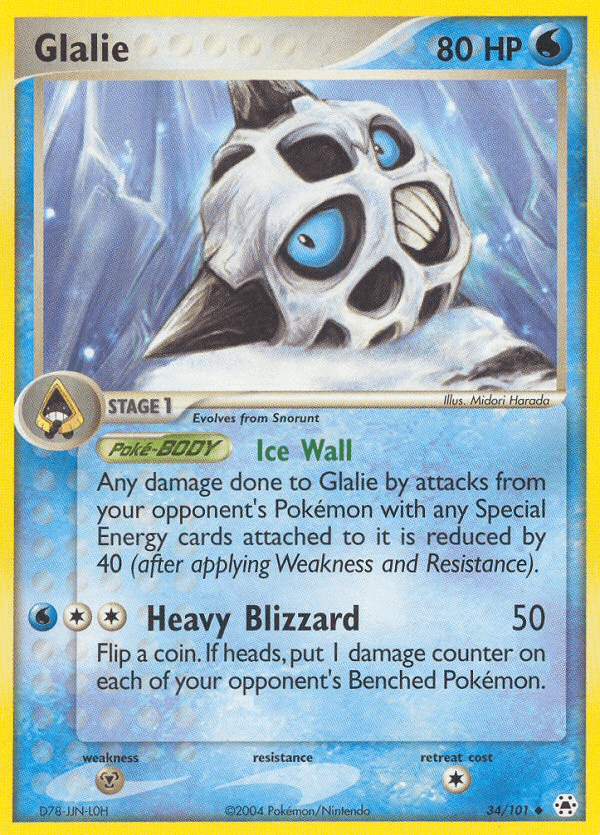 Glalie — EX Hidden Legends 34/101