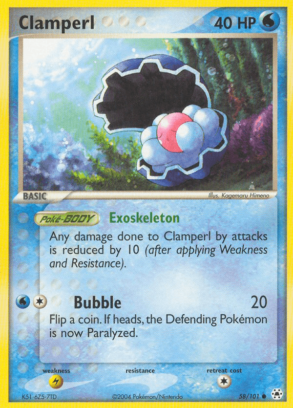 Clamperl — EX Hidden Legends 58/101