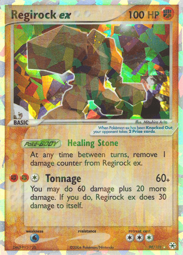 Regirock ex — EX Hidden Legends 98/101