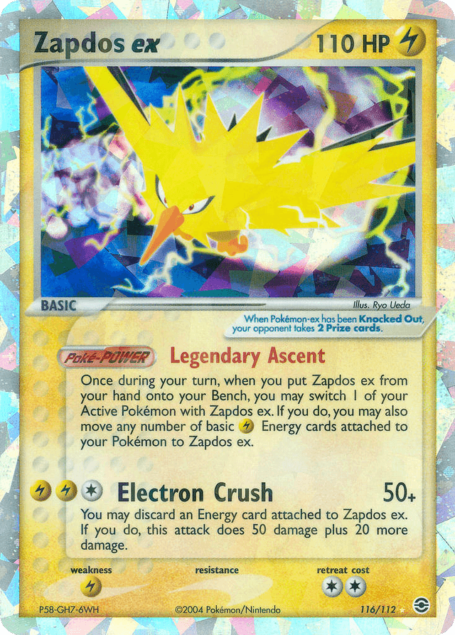 Zapdos ex — EX FireRed & LeafGreen 116/112