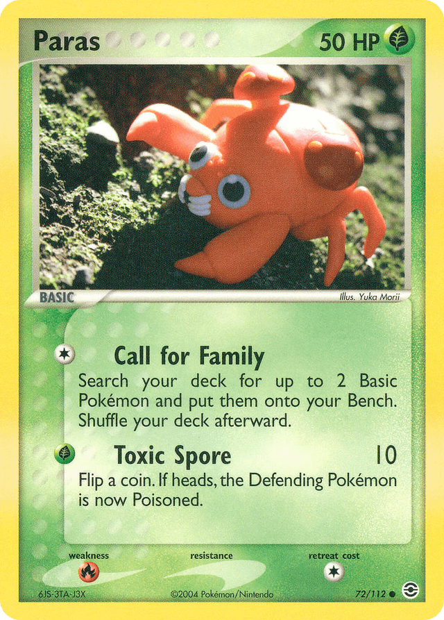 Paras — EX FireRed & LeafGreen 72/112