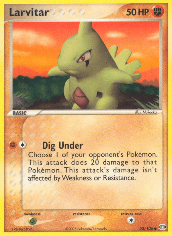 Larvitar — EX Emerald 52/106