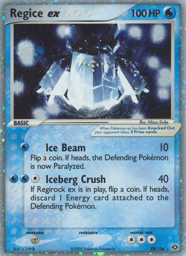 Regice ex — EX Emerald 98/106