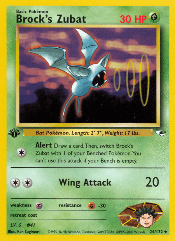 Brock's Zubat artwork — Gym Heroes 24/132