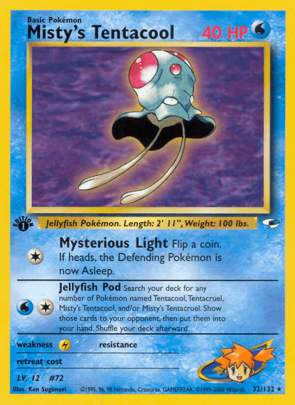 Misty's Tentacool artwork — Gym Heroes 32/132